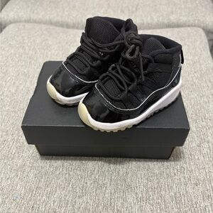 Nike Jordan 11 Retro (TD) Black 378040 011 Size 4C With Box